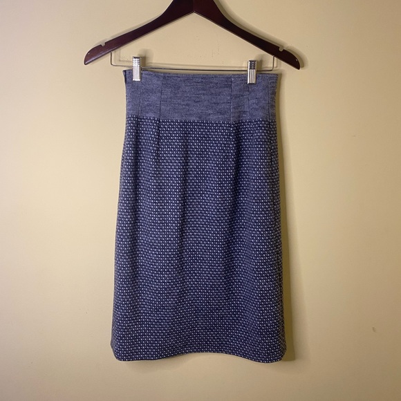 Riani Couture 100% Wool Designer Pencil Skirt Grey Patterned Size 4 - Picture 7 of 10